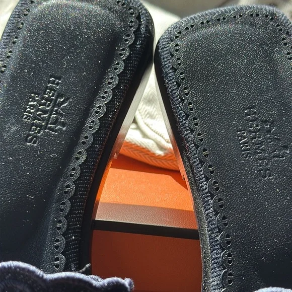 Hermès Sandales Gaelle – Size 37, Toile De Coton - EUC - Picture 8 of 14